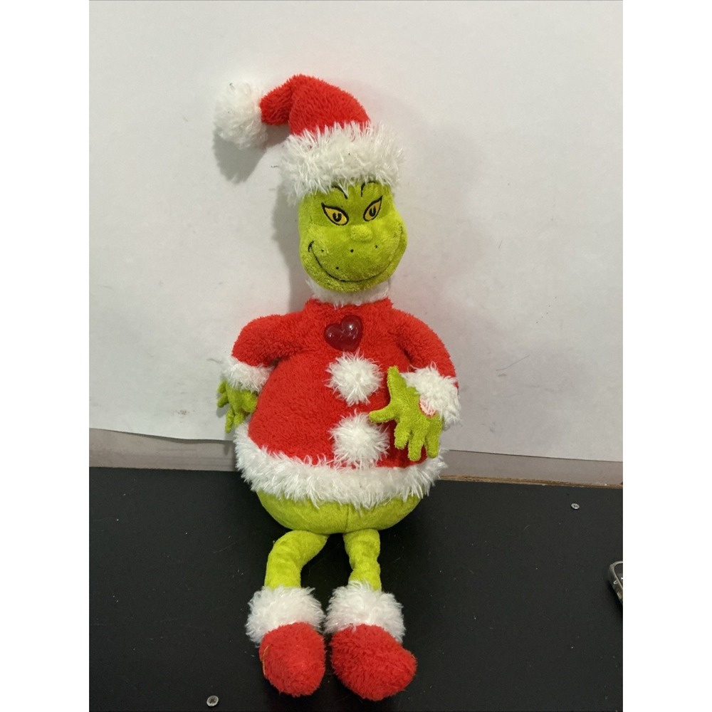 Hallmark Dr. Seuss The Grinch Stuffed Animal Music And Lights DOES NOT WORK 20”